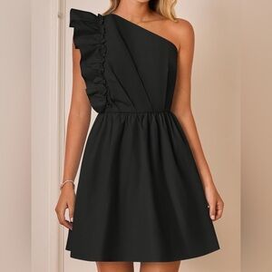 Zesica NWT One Shoulder Mini Black Dress Size XL